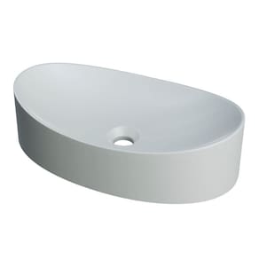Cuba Pia Para Banheiro Oval Canoa 46cm Tânia C08 Cinza Mpozenato