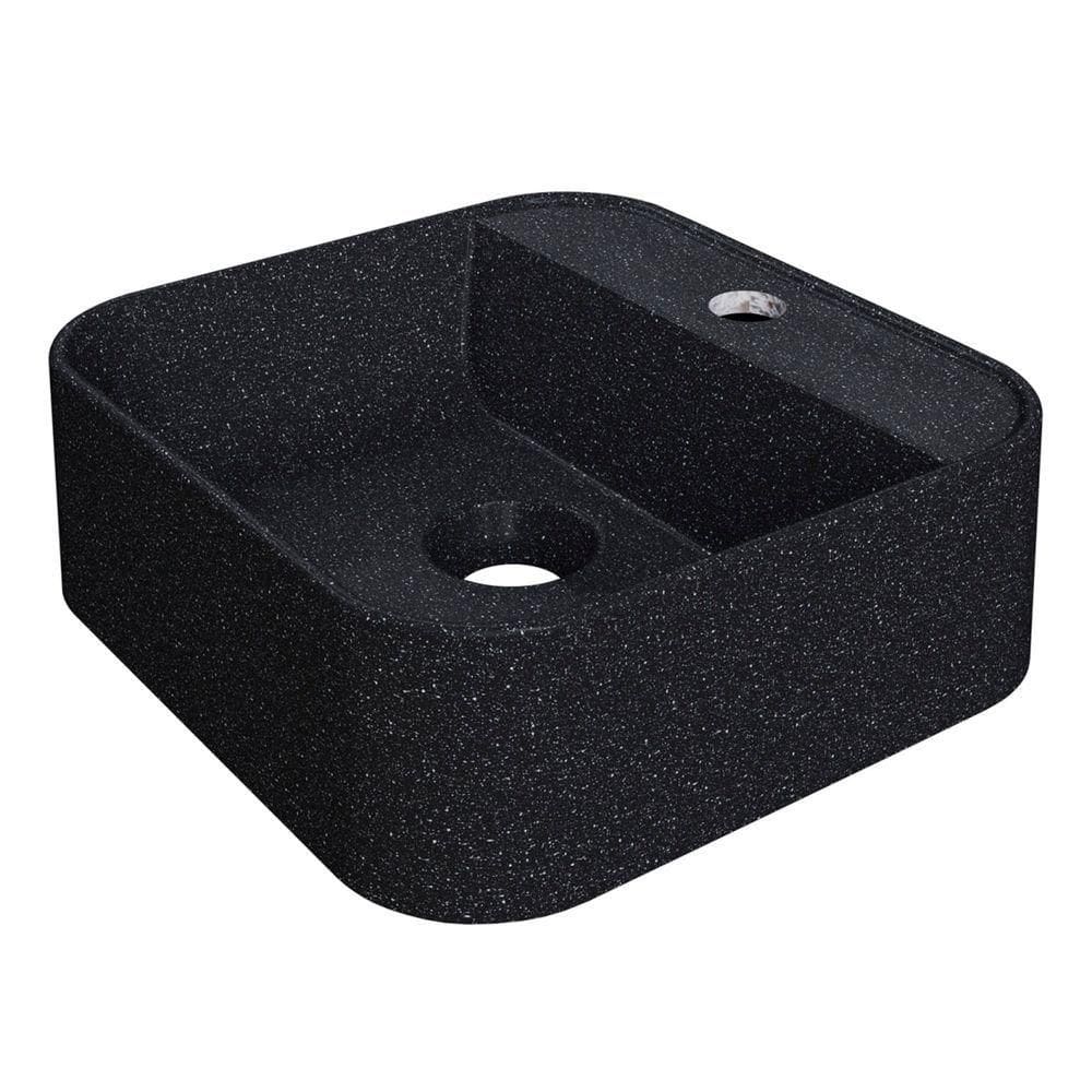 Cuba Pia Para Banheiro Quadrada 32cm ágata C08 Preto Granit Mpozenato