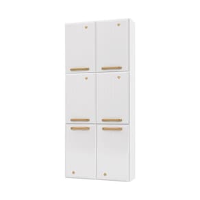 Paneleiro Duplo Para Cozinha De Aço Com 6 Portas 70cm Multimóveis Cr20363 Branco