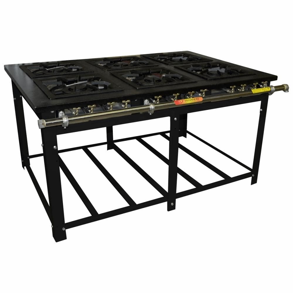 Fogão Industrial Venâncio Maxi 6 Queimadores Em Aço Carbono A Gás M6 15278