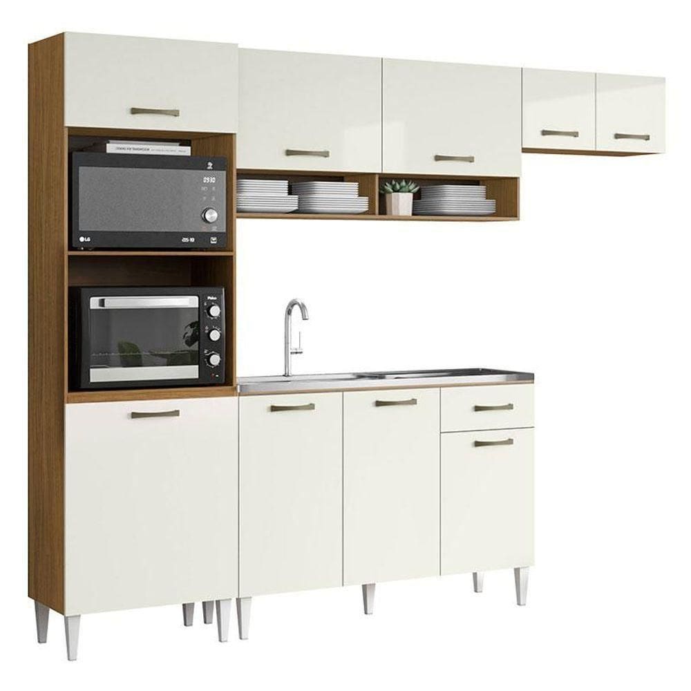 Kit Cozinha Atenas Com Balcão De Pia Atacama Off White - Aramóveis