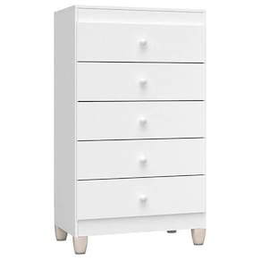 Cômoda Gaveteiro Baby Kids Branco Brilho - Incorplac