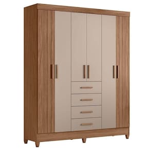 Guarda Roupa Solteiro Aruba 6 Portas Carvalho Fendi - Moval