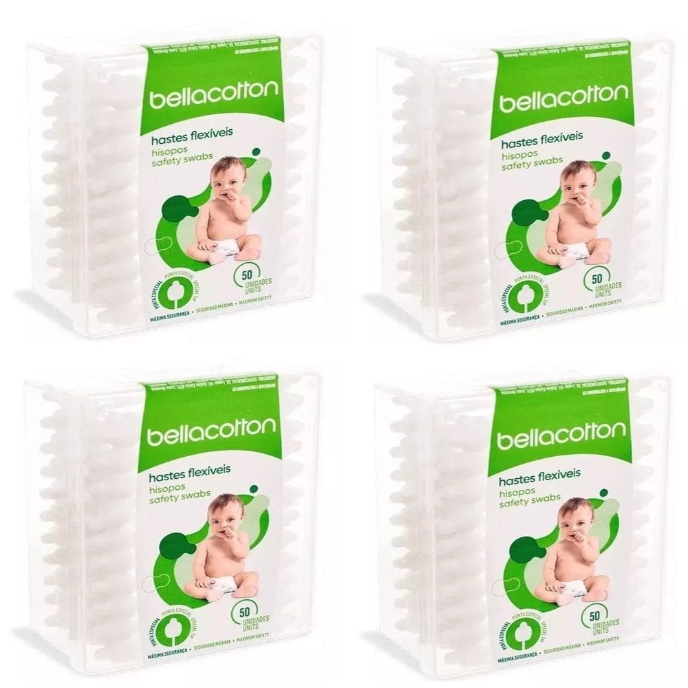 Kit Hastes Flexíveis Ponta Especial Bellacotton 4cxs (200un)