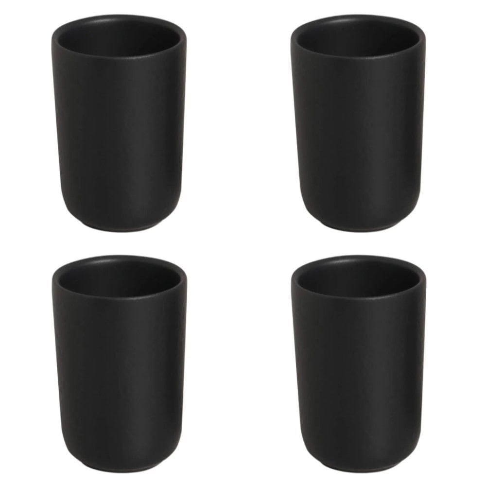 Conjunto Copos Neo 04 Peças 220ml Preto Matte Porto