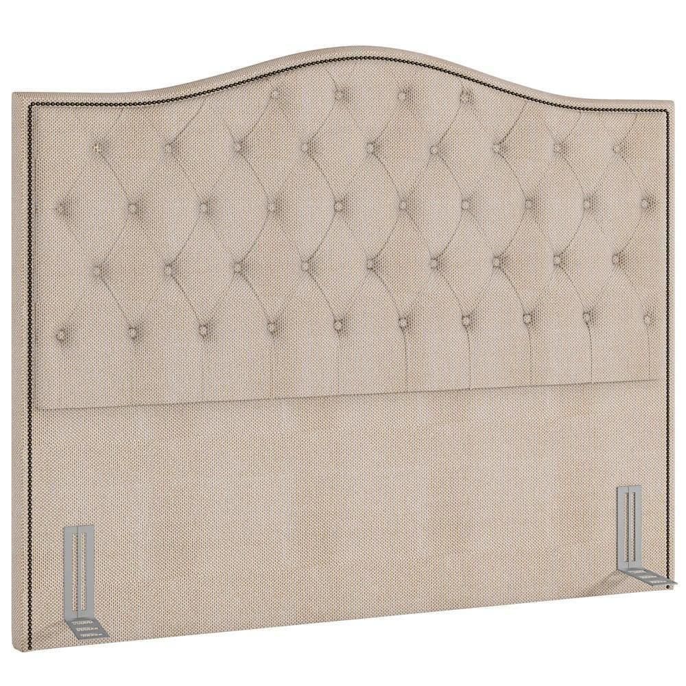 Cabeceira Cama Casal Queen 160cm Siena P02 Linho Bege Cru - Mpozenato