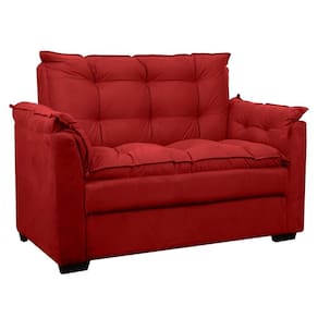 Sofá Confortável 1,40 Pequeno Compacto Small Vermelho