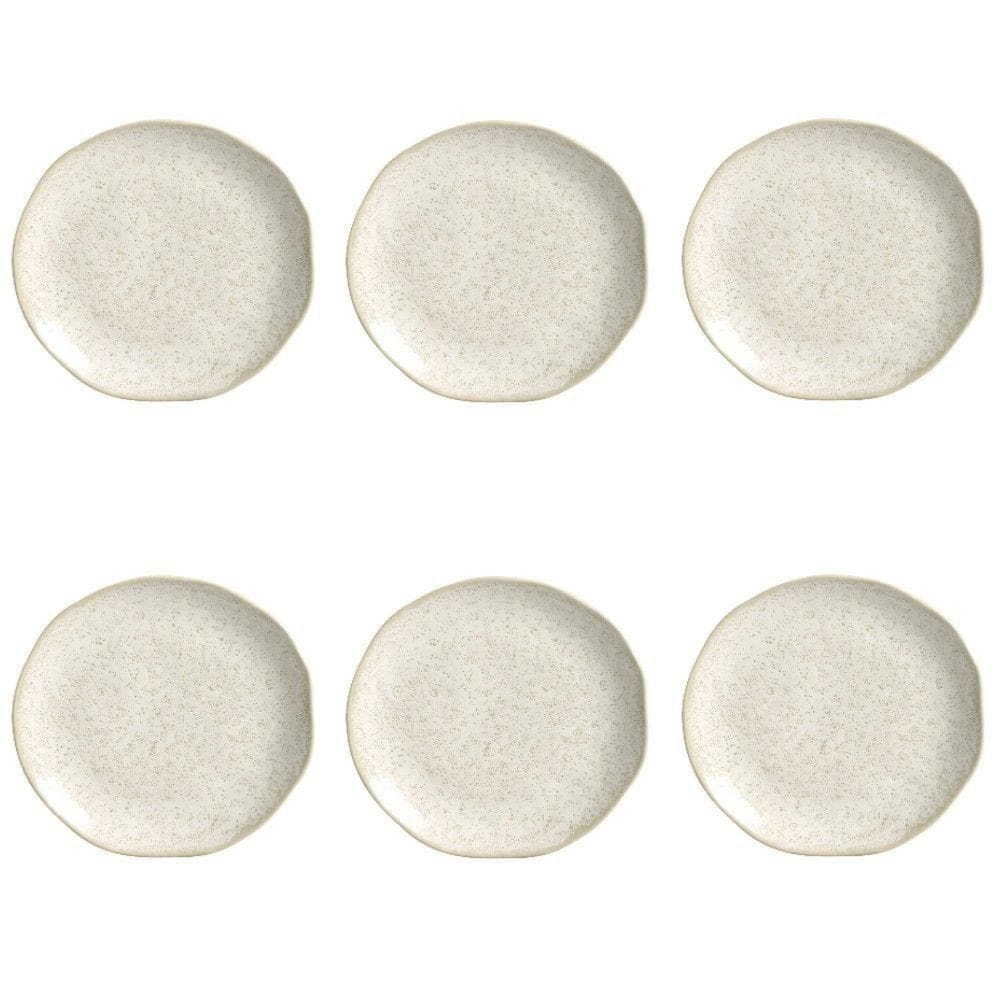 Conjunto De Pratos De Sobremesa 06 Peças Orgânico Vanilla Porto