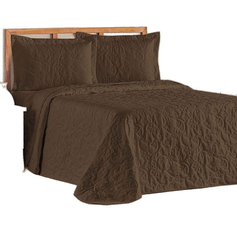 Cobre Leito Colcha Queen Mobili 03 Peças - - 100% Poliéster