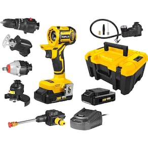 Kit Furadeira Bateria 20V Multifunção 6 em 1 Brushless EVFM-6 EVALD