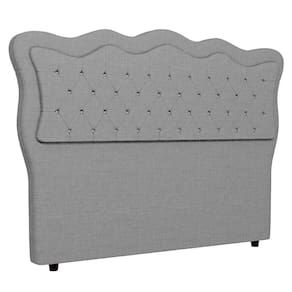 Cabeceira Casal King Cama 195cm Oregon I02 Linho Cinza - Mpozenato