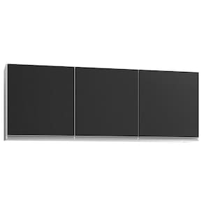 Armário Aéreo De Cozinha 150cm 3 Portas Argélia Branco-preto - Lumil