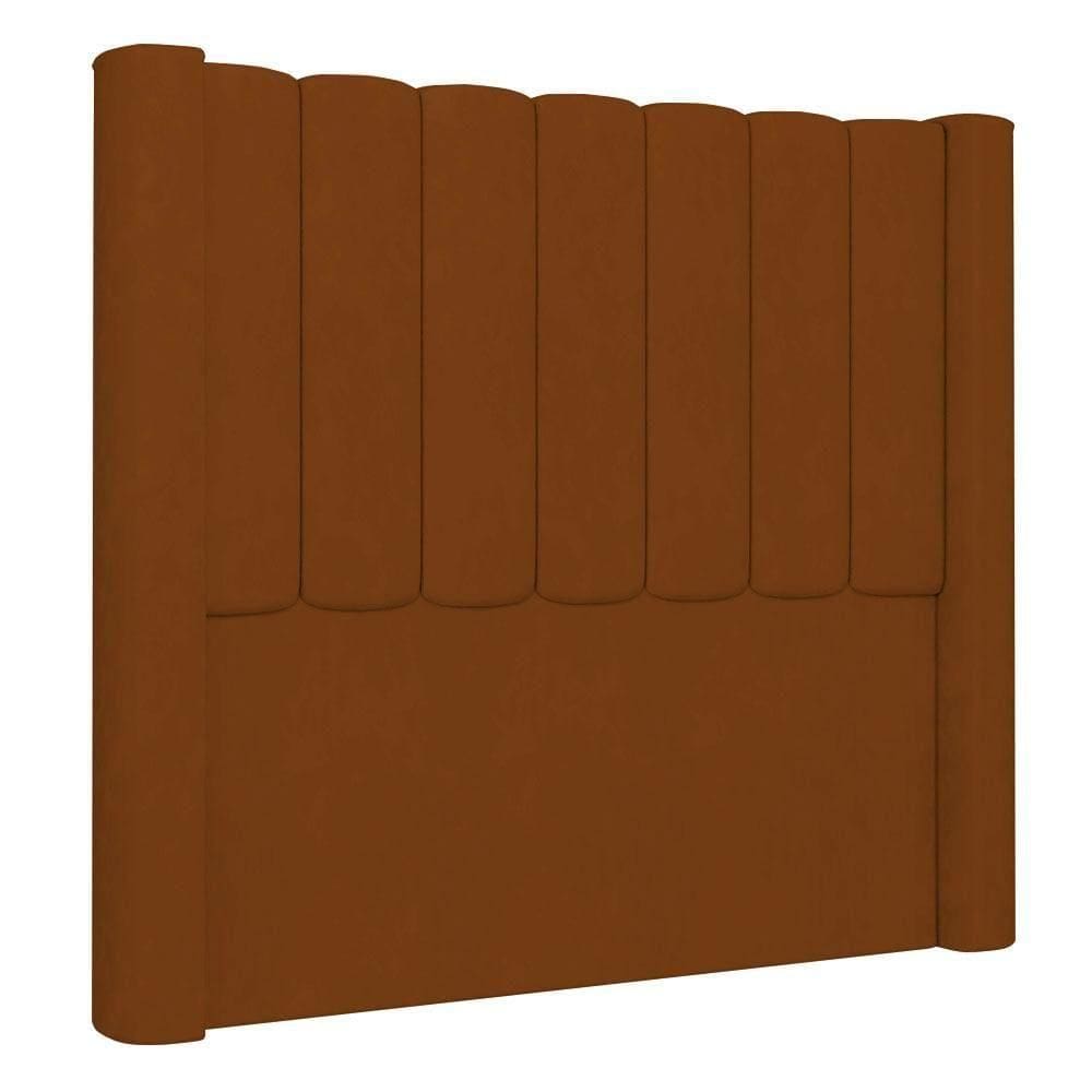 Cabeceira Casal King Cama 195cm Claire I02 Veludo Terracota - Mpozenato