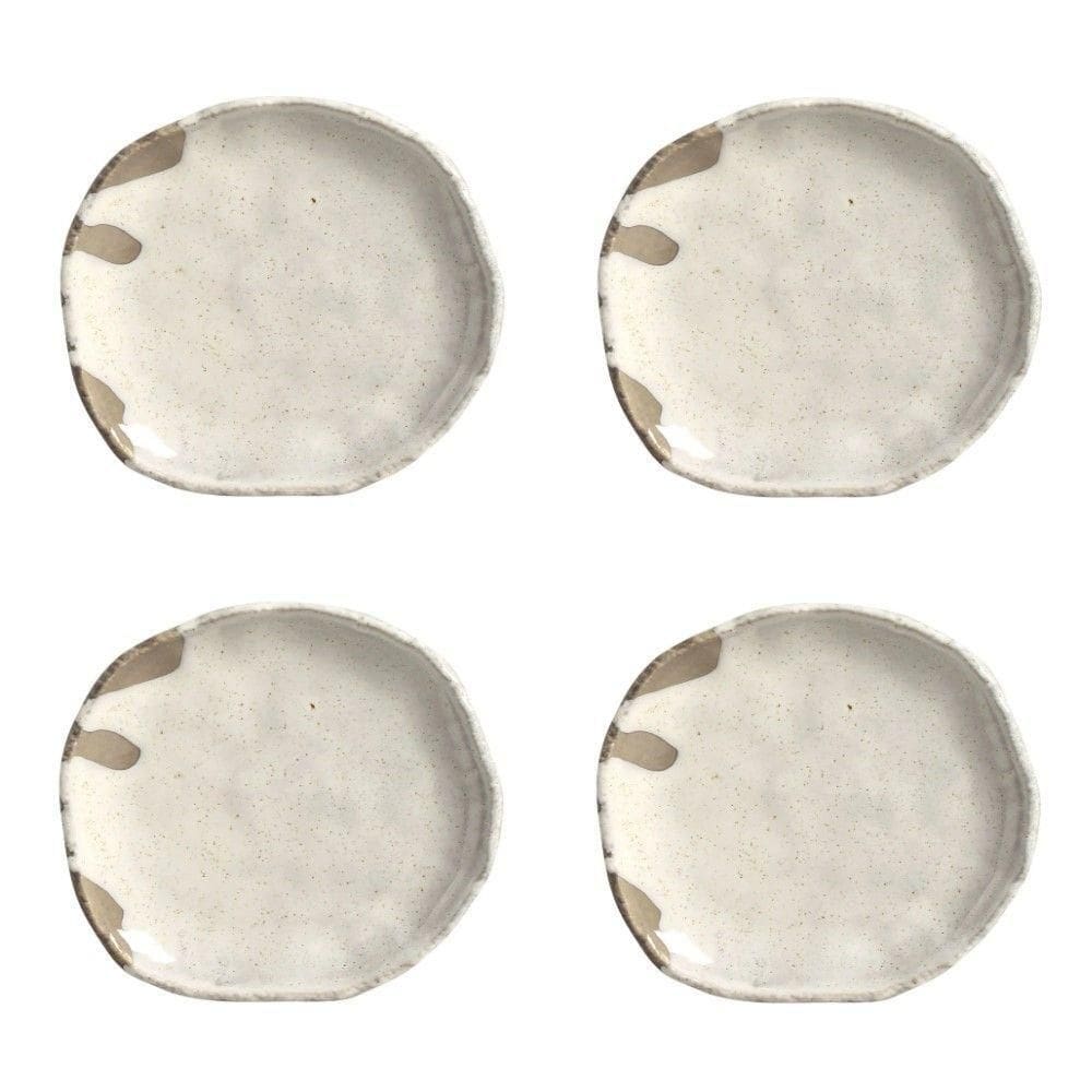 Conjunto De Pratos De Sobremesa 04 Peças Orgânico Eco Pampa Porto