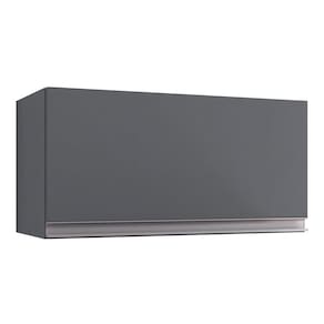 Armário Aéreo 60cm Porta Basculante Andréia Cinza - Ajl Móveis