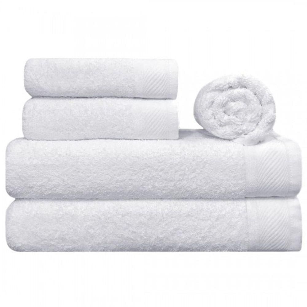 Jogo De Toalhas Lmpeter Eleganz Branco (02 Banho + 02 Rosto + 01 Piso)