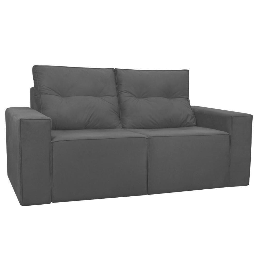 Sofá 1,80 Moderno 2 Lugares Confortável Onix Cinza