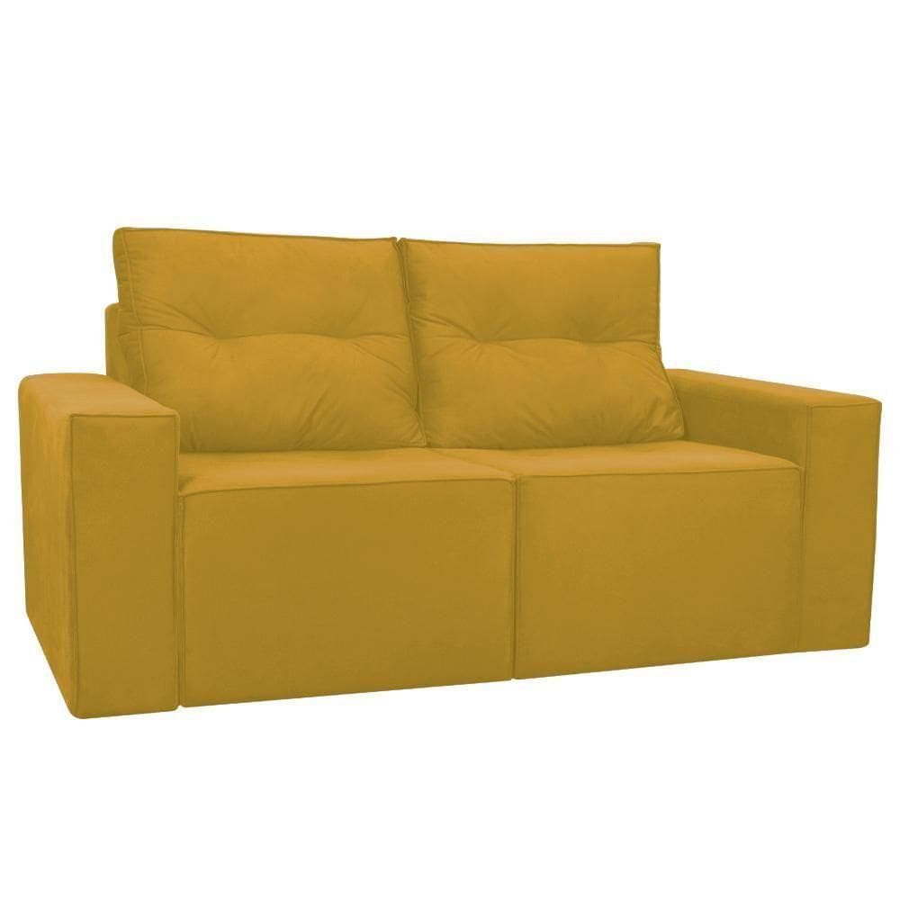 Sofá 1,80 Moderno 2 Lugares Confortável Onix Amarelo
