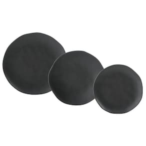 Jogo De Pratos 18 Peças Orgânico Preto Matte Porto