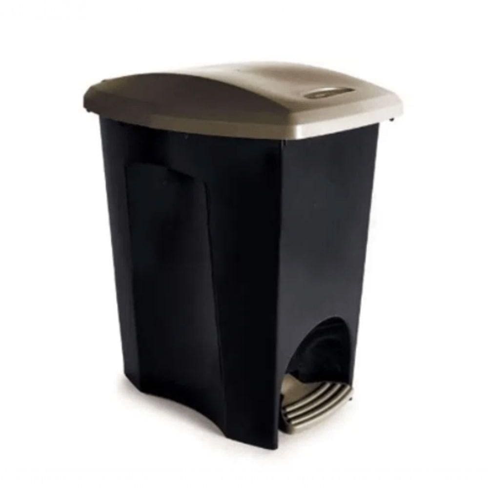 Lixeira De Plástico Ecoblack Com Pedal 7 Litros - Plasutil