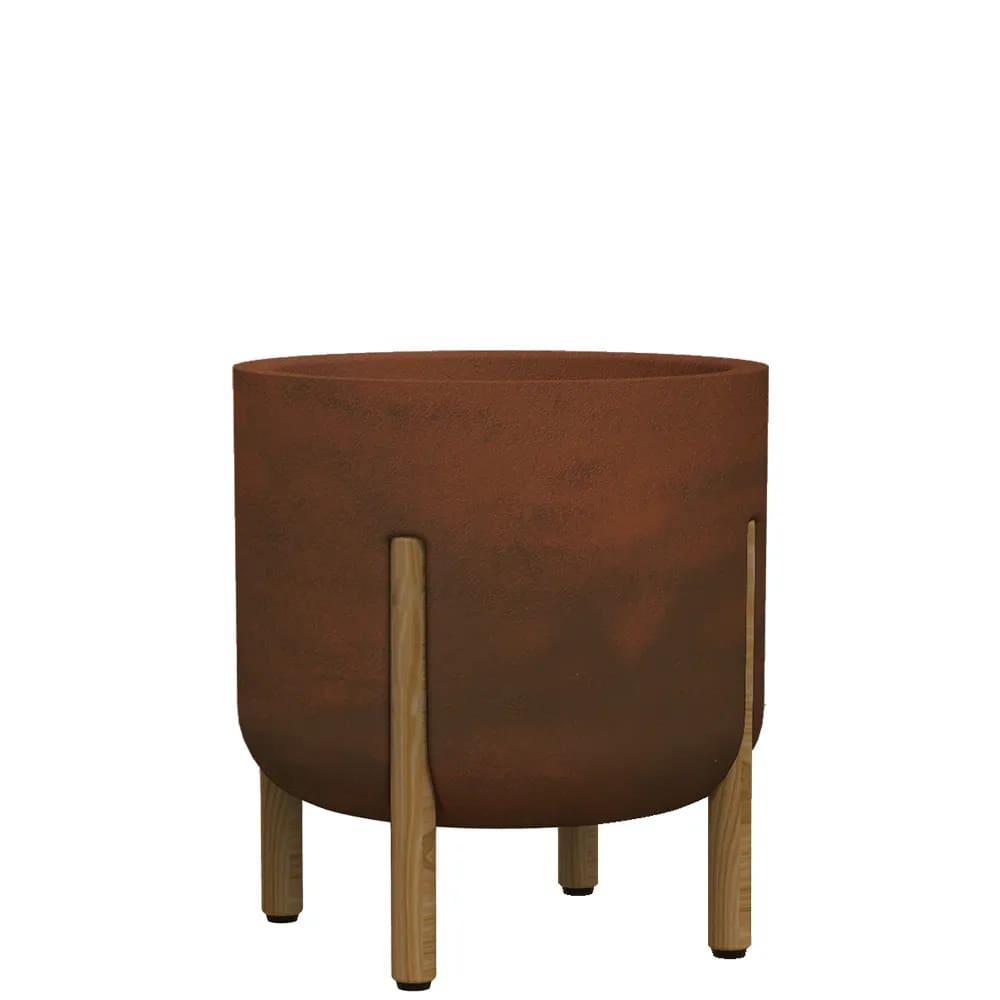 Vaso Cilindrico Decore 33 Polietileno Aço Corten - JVCDAC33