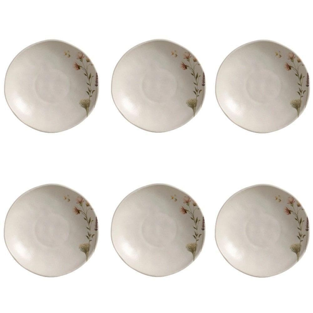 Conjunto De Pratos Fundos 06 Peças Orgânico Lavanda Porto