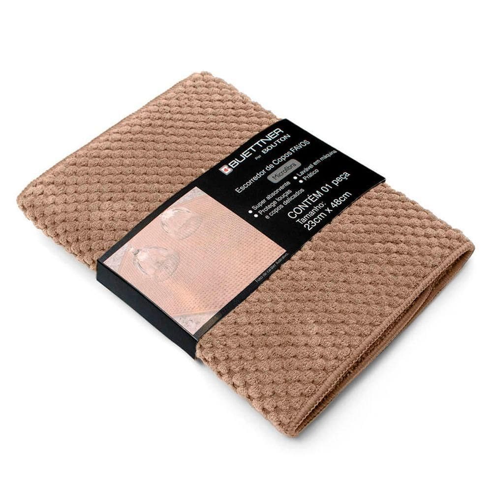 Escorredor De Copos Buettner Microfibra 80% Poliéster-20% Poliamida Cooking Favos 23cm X 48cm Bege