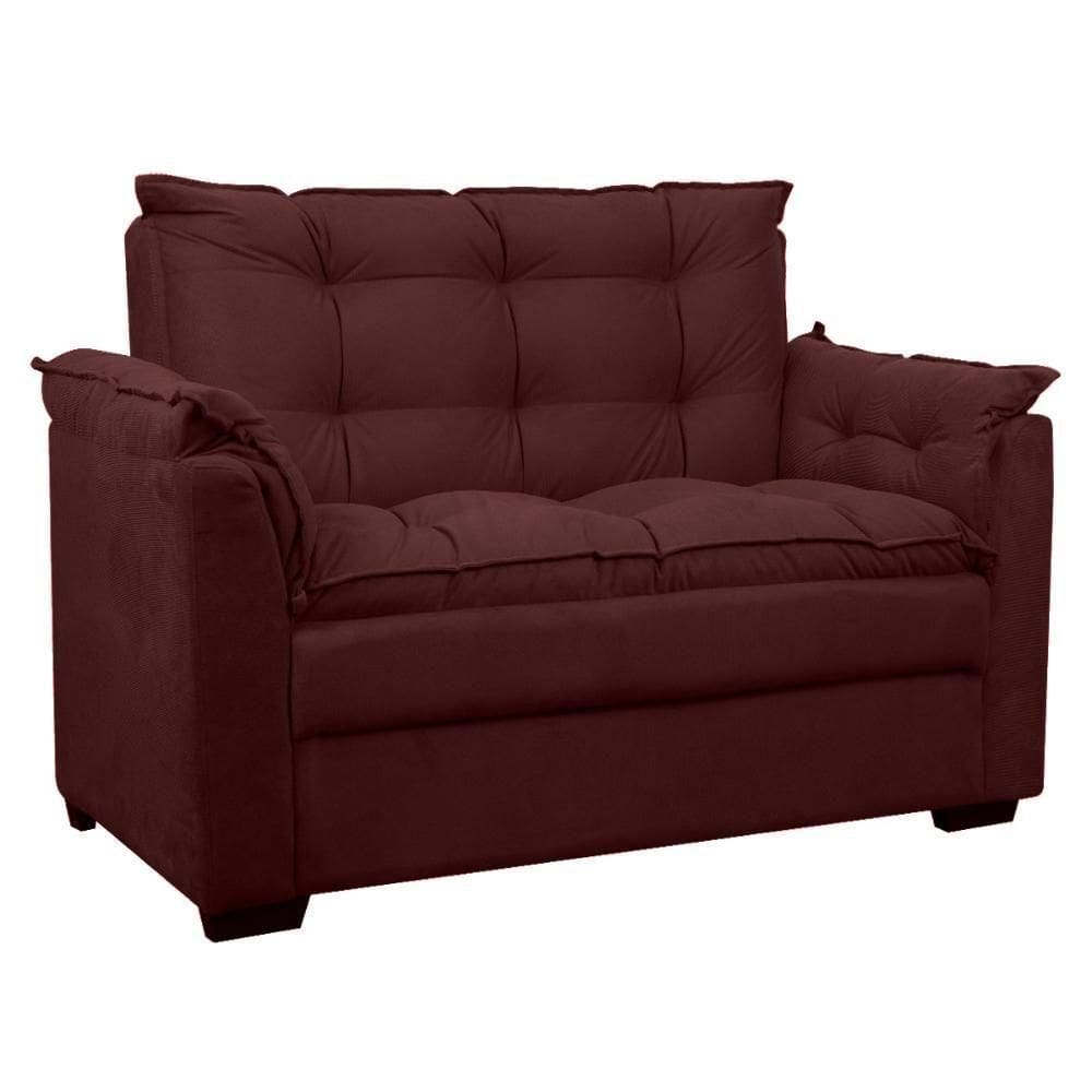 Sofá Confortável 1,40 Pequeno Compacto Small Marsala