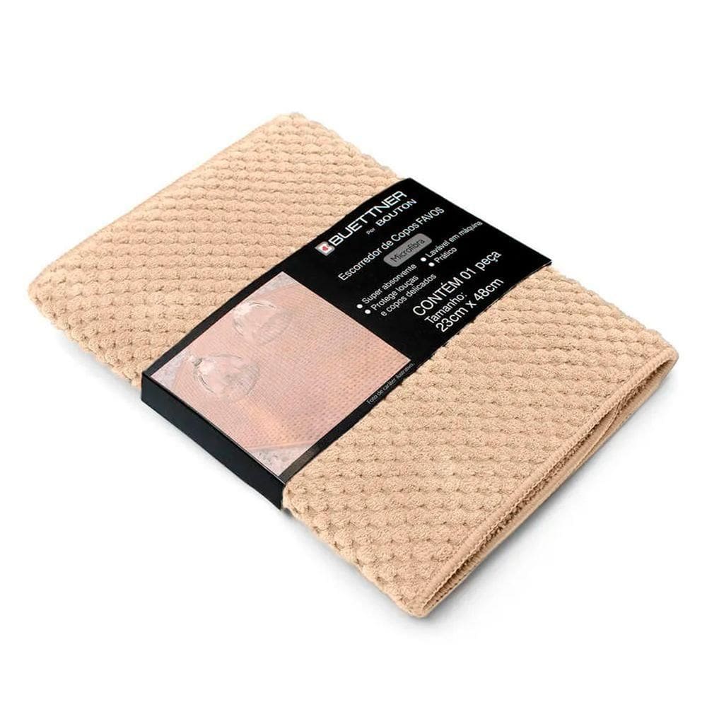Escorredor De Copos Buettner Microfibra 80% Poliéster-20% Poliamida Cooking Favos 23cm X 48cm Palha