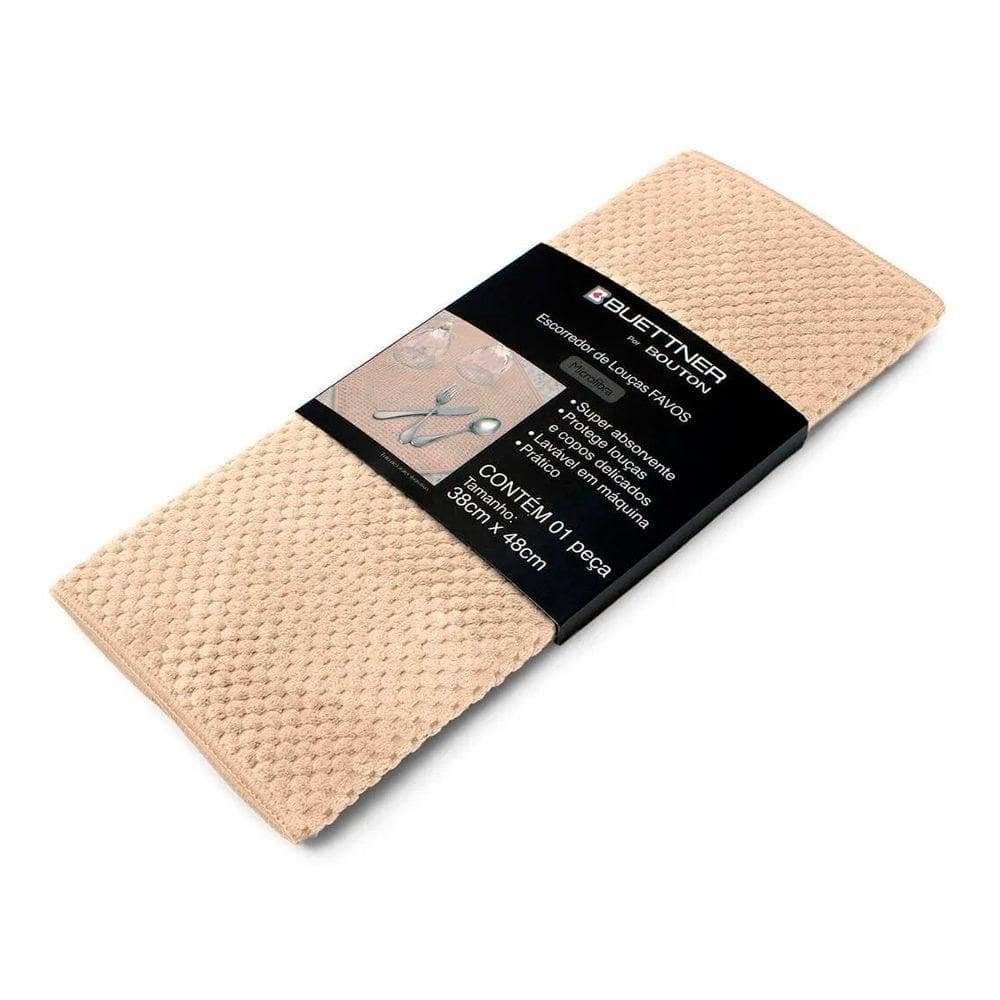 Escorredor De Louça Buettner Microfibra 80% Poliéster-20% Poliamida Cooking Favos 38cm X 48cm Palha