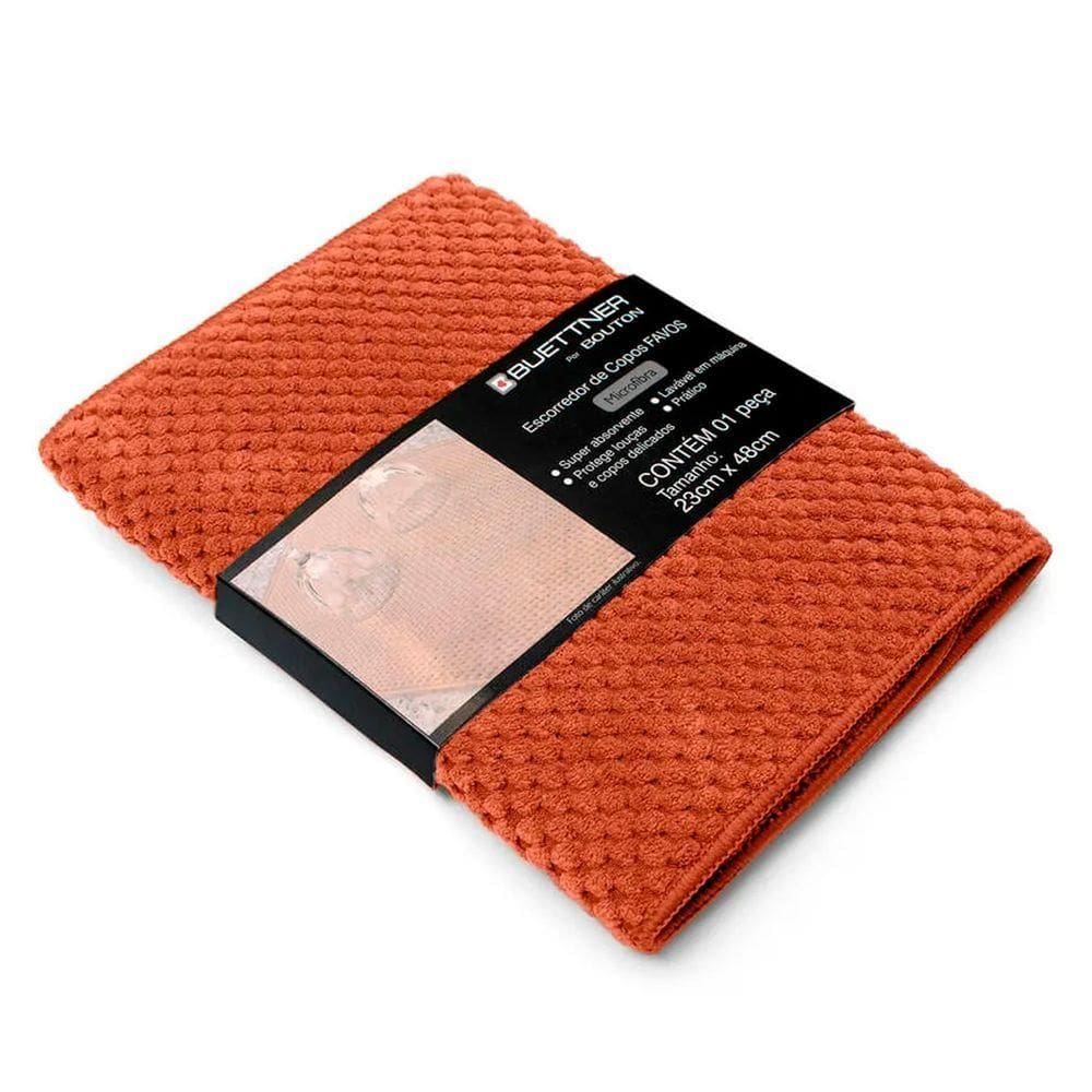 Escorredor De Copos Buettner Microfibra 80% Poliéster-20% Poliamida Cooking Favos 23cm X 48cm Telha