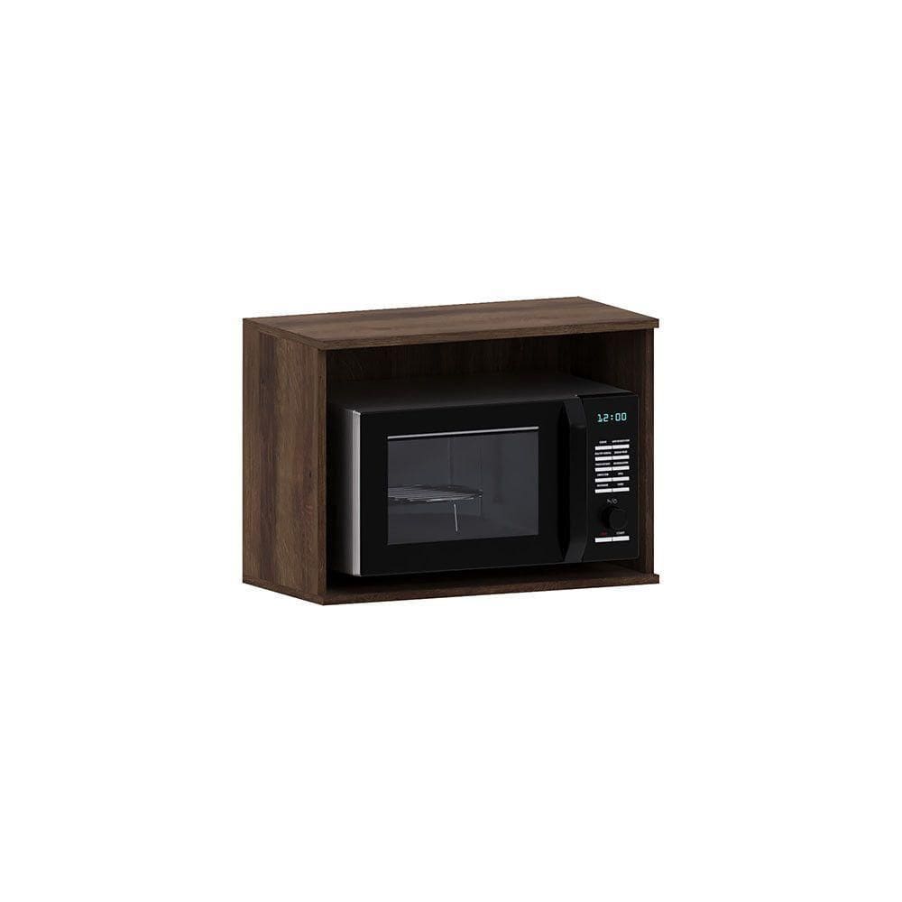 Nicho Para Microondas 60cm Luna Luciane Móveis Nogueira Dourado-cinammon