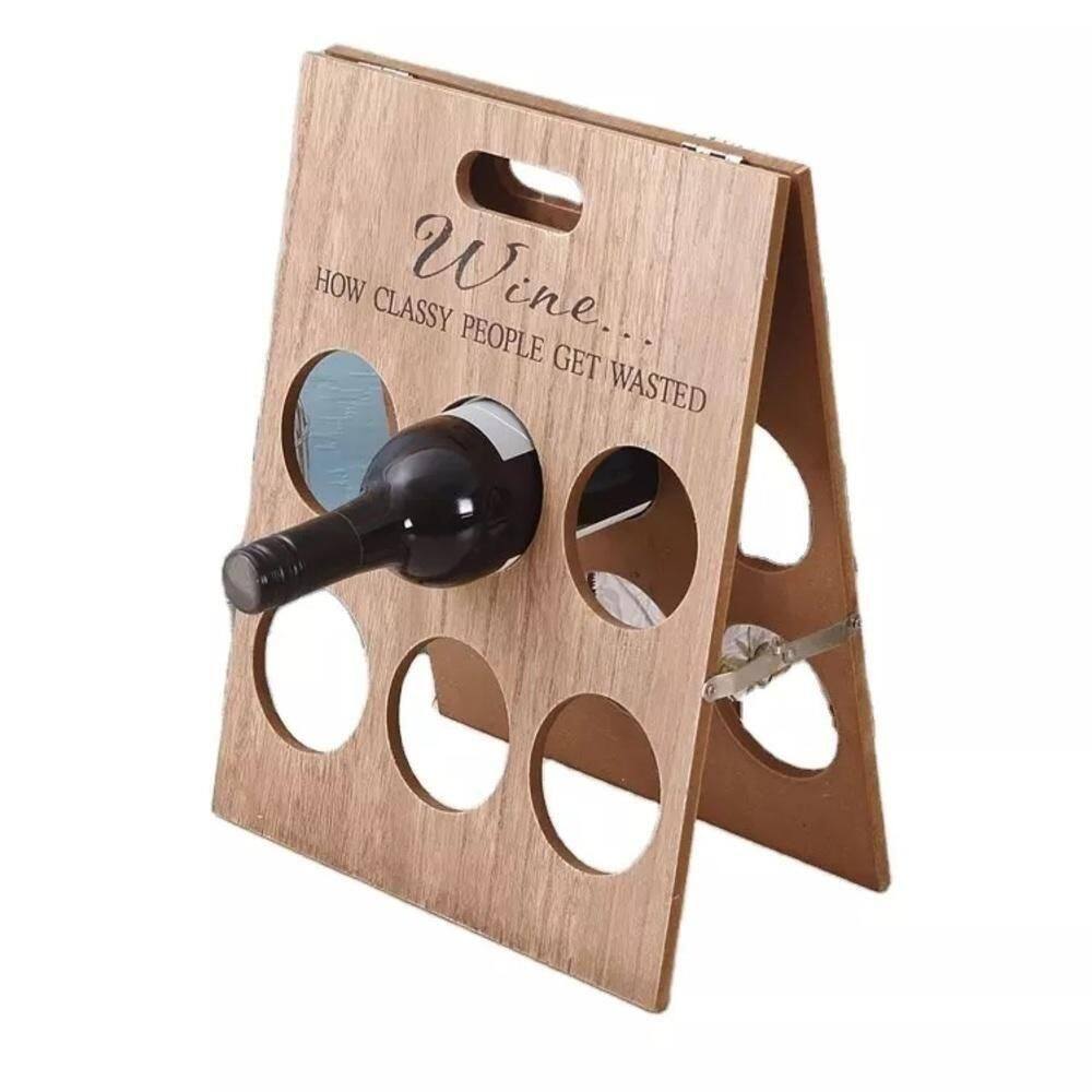 Adega Portátil E Dobrável Suporte Chão E Mesa Para Vinhos