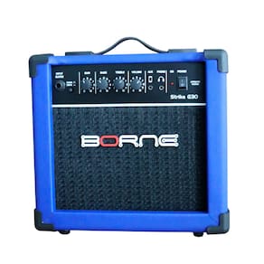 Amplificador Para Guitarra 15w Borne Cubo Strike G30 Azul