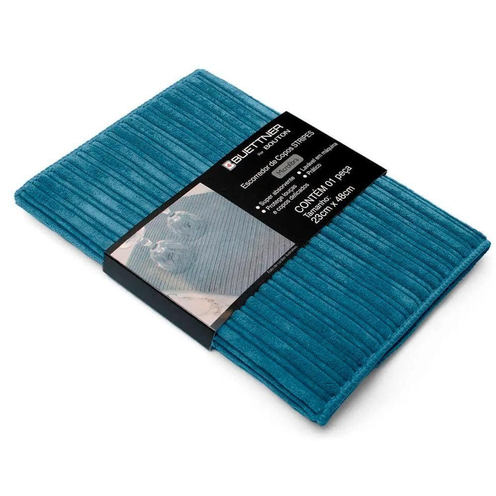Escorredor De Copo Buettner Microfibra 80% Poliéster-20% Poliamida Cooking Stripes 23cm X 48cm Indigo