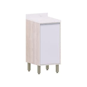 Balcão De Cozinha Com Tampo 40cm 1 Porta Art Luciane Móveis Pátina-cinza Cristal