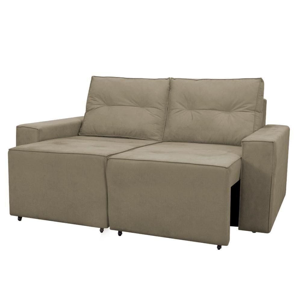 Sofá Retrátil 2 Lugares 1,80 Confortável Polo Cappuccino