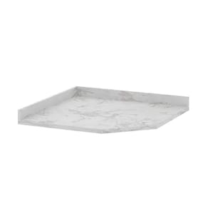 Tampo Para Balcão Canto Diagonal 74cm Premium Luciane Móveis Mármore Bp