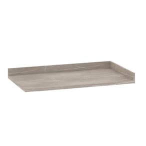 Tampo Para Balcão Canto Reto 95cm Premium Luciane Móveis Quartzo Beige