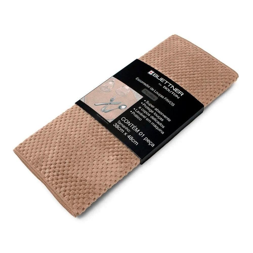 Escorredor De Louça Buettner Microfibra 80% Poliéster-20% Poliamida Cooking Favos 38cm X 48cm Bege