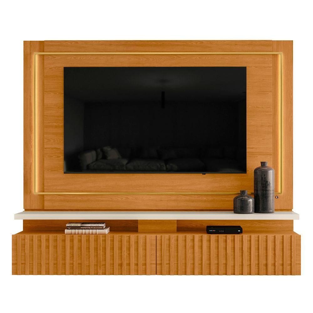 Estante Painel Para 75 Pol 216cm Mical Z10 Off Cinamomo Mpozenato