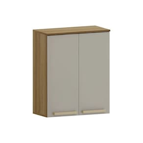 Armário Aéreo 60 Cm 2 Portas Isis Luciane Móveis Avelã-mocca Laca