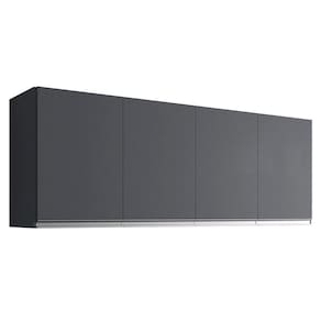 Armário Aéreo 160cm 4 Portas Andréia Cinza - Ajl Móveis