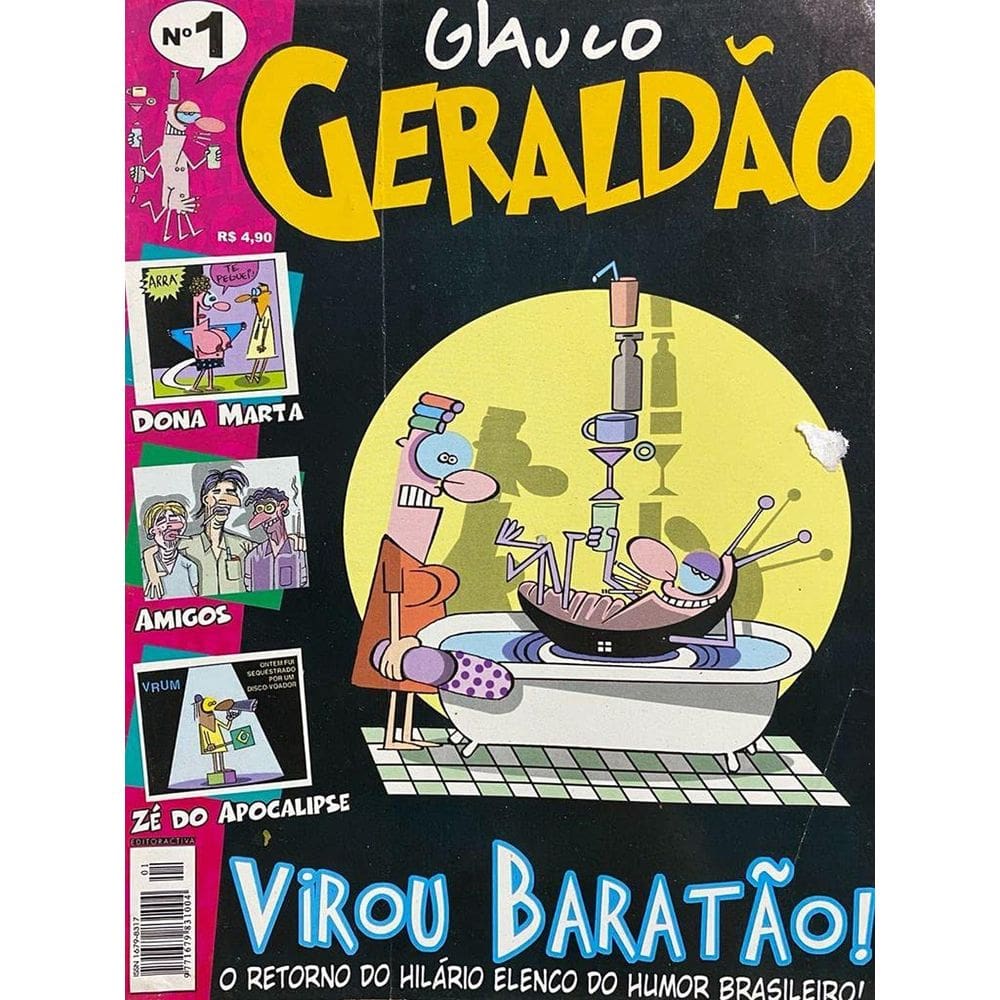 Hq: Glauco Geraldão Nº 1 - Virou Baratão Novo, Lacrado