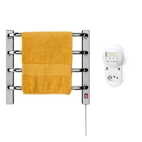 Toalheiro Termico Mini Cromado 220V Direito + Timer Digital Kzi