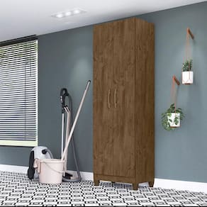 Armário Multiuso Ambiente New Iris Castanho Wood - Moval