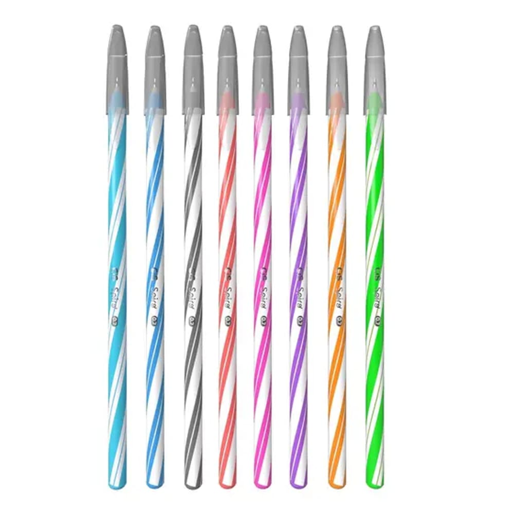 Kit Caneta Esferográfica Cis Spiro Gel Com 8 Cores - CIS