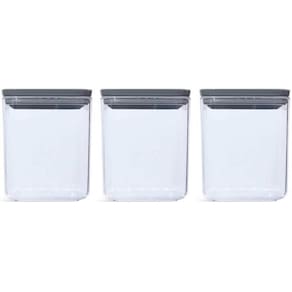 Conjunto de 3 Potes Herméticos 1L Potinhos de Plástico com T