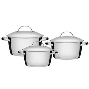 Jogo de Panelas Tramontina Allegra Aço Inox com Fundo Triplo