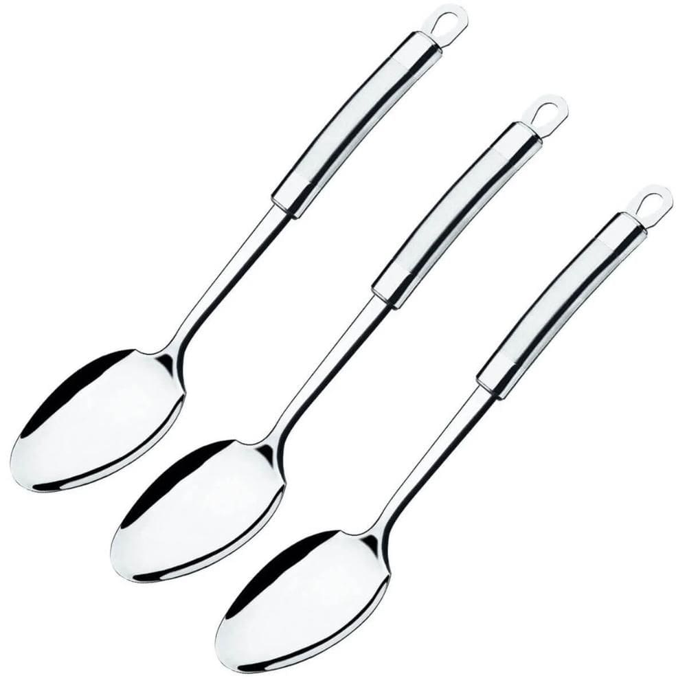 Kit 3 Colheres de Servir 32,5cm Inox Top Pratic Brinox Resta